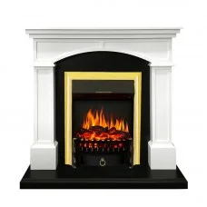 Каминокомплект Royal Flame Langford - Белый с черным с очагом Fobos FX Brass