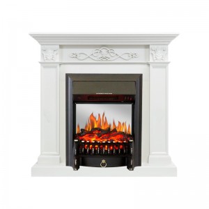 Каминокомплект Royal Flame Verona - Белый дуб с очагом Fobos FX M Black
