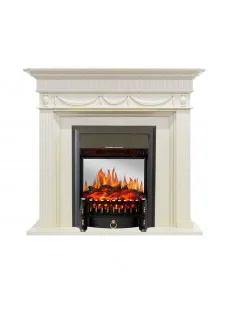Каминокомплект Royal Flame Corfu - Слоновая кость с очагом Fobos FX M Black