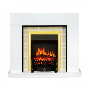 Каминокомплект Royal Flame Montana - Белый с очагом Fobos FX Brass