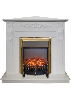 Каминокомплект RealFlame Dominica Corner (угловой) WT c очагом Fobos Lux BR S