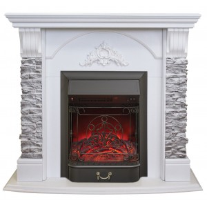 Каминокомплект RealFlame Athena GR WT с очагом Majestic Lux BL SR
