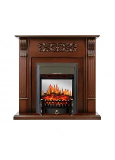 Каминокомплект Royal Flame Venice - Махагон коричневый антик с очагом Fobos FX M Black