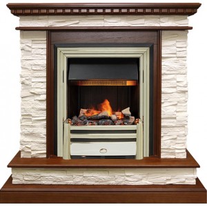 Каминокомплект Dimplex Calgary - Дуб / Сланец белый с очагом Cavendish