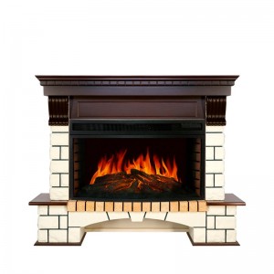 Каминокомплект Royal Flame Pierre Luxe - Темный дуб / Белый (Ширина 1380мм) с очагом Dioramic 33W LED FX