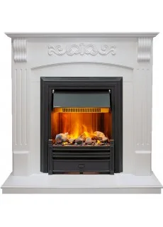 Каминокомплект Dimplex Sorrento угловой - Белый дуб с очагом Brookline Black