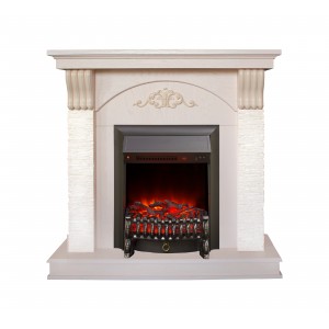 Каминокомплект RealFlame Corfino WT с очагом Fobos Lux BL S