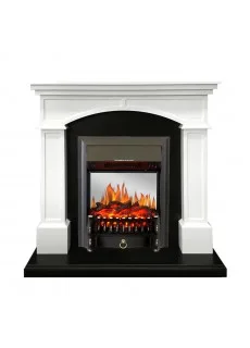 Каминокомплект Royal Flame Langford - Белый с черным с очагом Fobos FX M Black