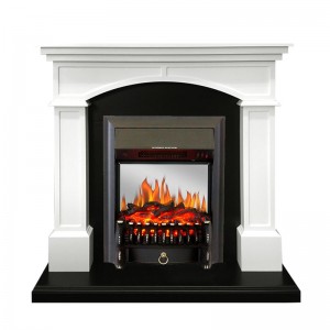 Каминокомплект Royal Flame Langford - Белый с черным с очагом Fobos FX M Black
