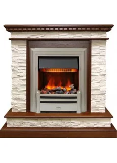 Каминокомплект Dimplex Calgary - Дуб / Сланец белый с очагом Chesford