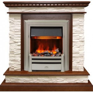Каминокомплект Dimplex Calgary - Дуб / Сланец белый с очагом Chesford