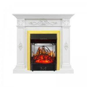 Каминокомплект Royal Flame Derby - Белый дуб с очагом Majestic FX M Brass