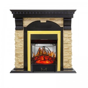 Каминокомплект Royal Flame Dublin - Венге / Сланец с очагом Majestic FX M Brass