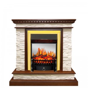 Каминокомплект Royal Flame Calgary - Дуб / Сланец белый с очагом Fobos FX M Brass