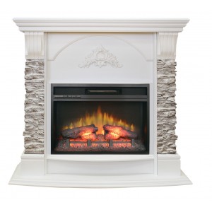 Каминокомплект RealFlame Athena Corner (угловой) GR WT с очагом Eridan 24