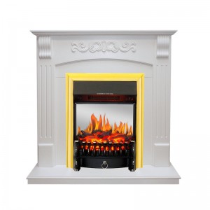 Каминокомплект Royal Flame Sorrento - Белый дуб с очагом Fobos FX M Brass