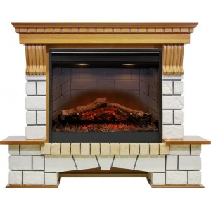 Каминокомплект Dimplex Pierre Luxe - Дуб / Белый с очагом Symphony 26 DF2608-INT