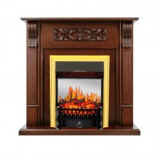 Каминокомплект Royal Flame Venice - Махагон коричневый антик с очагом Fobos FX M Brass