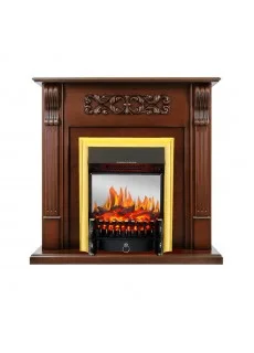Каминокомплект Royal Flame Venice - Махагон коричневый антик с очагом Fobos FX M Brass