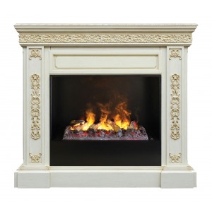 Каминокомплект RealFlame Ekaterina WT с очагом 3D Cassette 630 + Black вставка