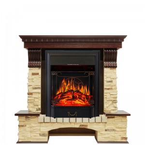 Каминокомплект Royal Flame Pierre Luxe - Темный дуб / Сланец с очагом Majestic FX Black