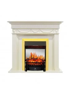 Каминокомплект Royal Flame Corfu - Слоновая кость с очагом Fobos FX M Brass