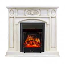 Каминокомплект Royal Flame Florence - Слоновая кость с патиной с очагом Majestic FX Black