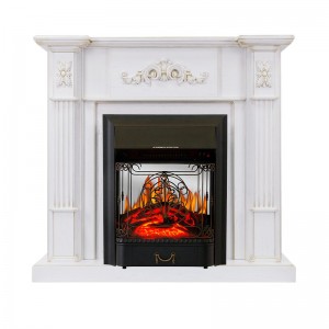 Каминокомплект Royal Flame Martin - Белый дуб, патина золото с очагом Majestic FX M Black