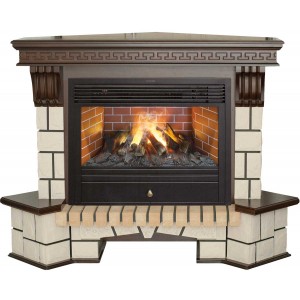 Каминокомплект RealFlame Stone New Corner (угловой) 26 AO с очагом Novara 26 3D