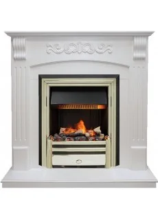 Каминокомплект Dimplex Sorrento угловой - Белый дуб с очагом Cavendish