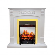 Каминокомплект Royal Flame Sorrento угловой - Белый дуб с очагом Fobos FX M Brass