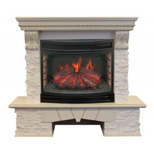 Каминокомплект RealFlame Rockland LUX 25 WT с очагом FireField 25 SIR