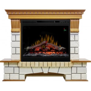 Каминокомплект Dimplex Pierre Luxe - Дуб / Белый (Высота 1260 мм) с очагом Symphony 26 DF2624L-INT