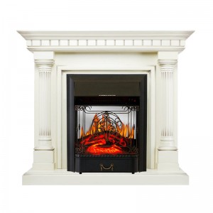 Каминокомплект Royal Flame Dallas - Слоновая кость с патиной с очагом Majestic FX M Black