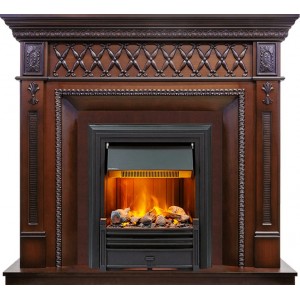 Каминокомплект Dimplex Alexandria - Махагон коричневый антик с очагом Brookline Black
