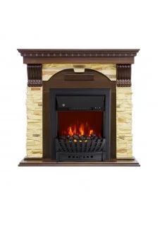 Каминокомплект Royal Flame Dublin - Темный дуб / Сланец с очагом Aspen Black