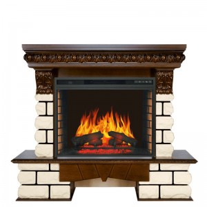 Каминокомплект Royal Flame Pierre Luxe LORD - Темный дуб / Белый с очагом Vision 28 EF LED FX