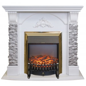 Каминокомплект RealFlame Athena GR WT с очагом Fobos S BR