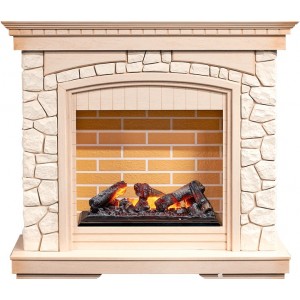 Каминокомплект Dimplex Glasgow - Слоновая кость с патиной/Белый с очагом Cassette 600 NH