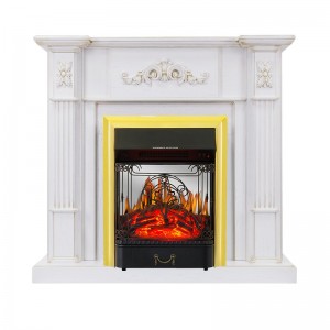 Каминокомплект Royal Flame Martin - Белый дуб, патина золото с очагом Majestic FX M Brass