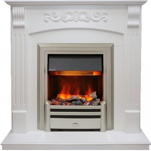 Каминокомплект Dimplex Sorrento угловой - Белый дуб с очагом Chesford