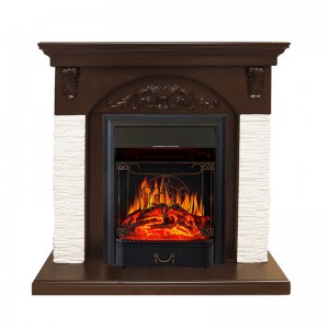 Каминокомплект Royal Flame Bern Сланец мелкий белый / Темный дуб с очагом Majestic FX Black