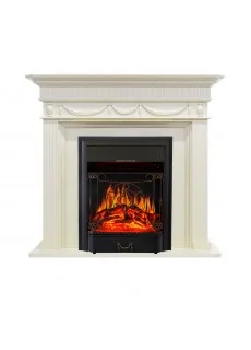Каминокомплект Royal Flame Corfu - Слоновая кость с очагом Majestic FX Black