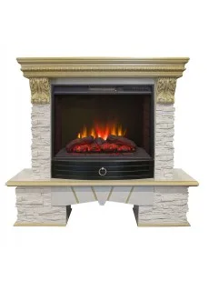 Каминокомплект RealFlame Rockland LUX 25 WT с очагом Sparta 25,5