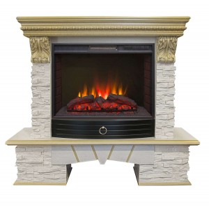 Каминокомплект RealFlame Rockland LUX 25 WT с очагом Sparta 25,5