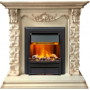 Каминокомплект Dimplex Adriana - Cлоновая кость с очагом Brookline Black