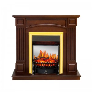 Каминокомплект Royal Flame Boston - Темный дуб (Высота 925см) с очагом Fobos FX M Brass