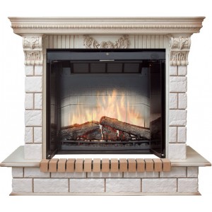 Каминокомплект Dimplex Pierre Luxe Император - Слоновая кость с патиной / Шампань с очагом Multifire DF3220-EU