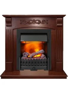 Каминокомплект Dimplex Sorrento угловой - Орех с очагом Danville Black FB2