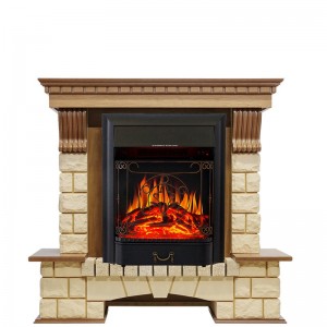 Каминокомплект Royal Flame Pierre Luxe - Дуб / Шампань с очагом Majestic FX Black